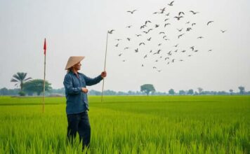 วิธีไล่นกในนาข้าว เกษตรกรใช้แบบไหนถึงได้ผลและคุ้มแรง วิธีไล่นกในนาข้าว เกษตรกรใช้แบบไหนถึงได้ผลและคุ้มแรง