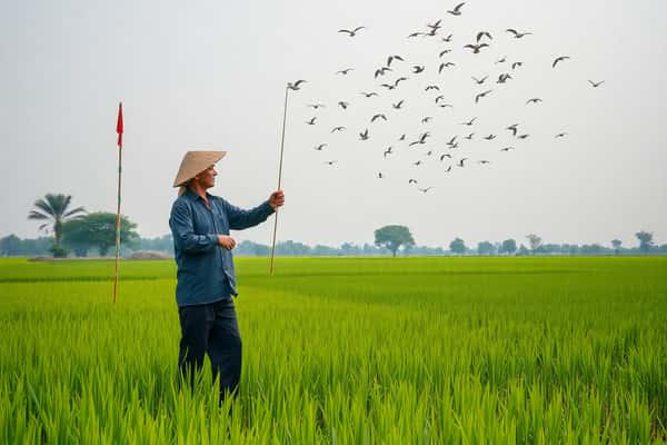วิธีไล่นกในนาข้าว เกษตรกรใช้แบบไหนถึงได้ผลและคุ้มแรง